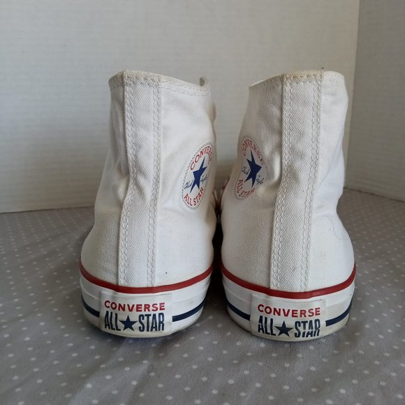 Converse Chuck Taylor Hi All Star Shoes White-Red-Blue Men 8.5